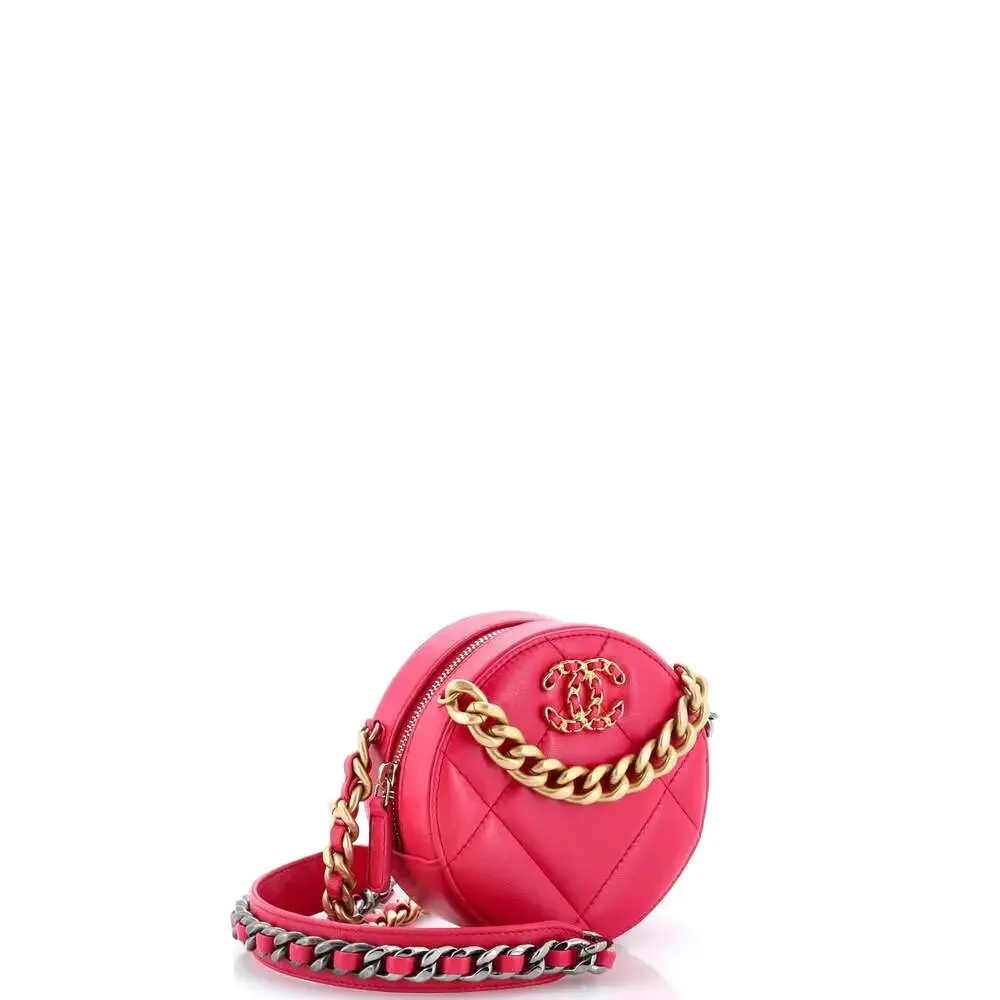 Chanel 19 Round Clutch With Chain #259049C25B - Picture 2 of 6